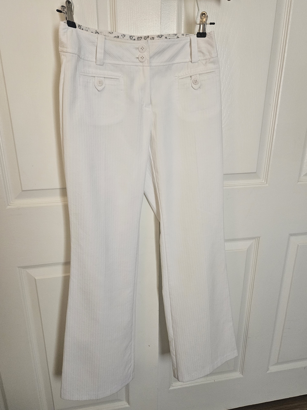 White Boot Cut Pants